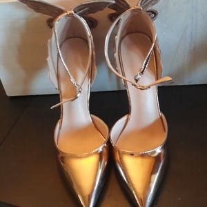 Butterfly Rose Gold high heels.